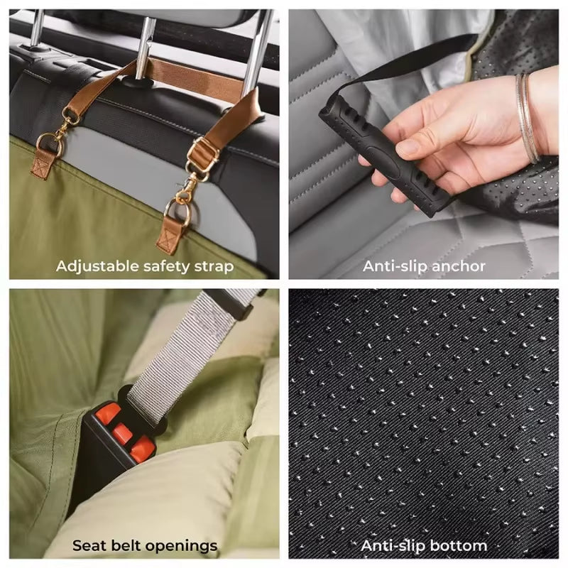 Cama de Lujo para Perros – Asiento Elevador para Auto con Arnés de Seguridad y Diseño Premium