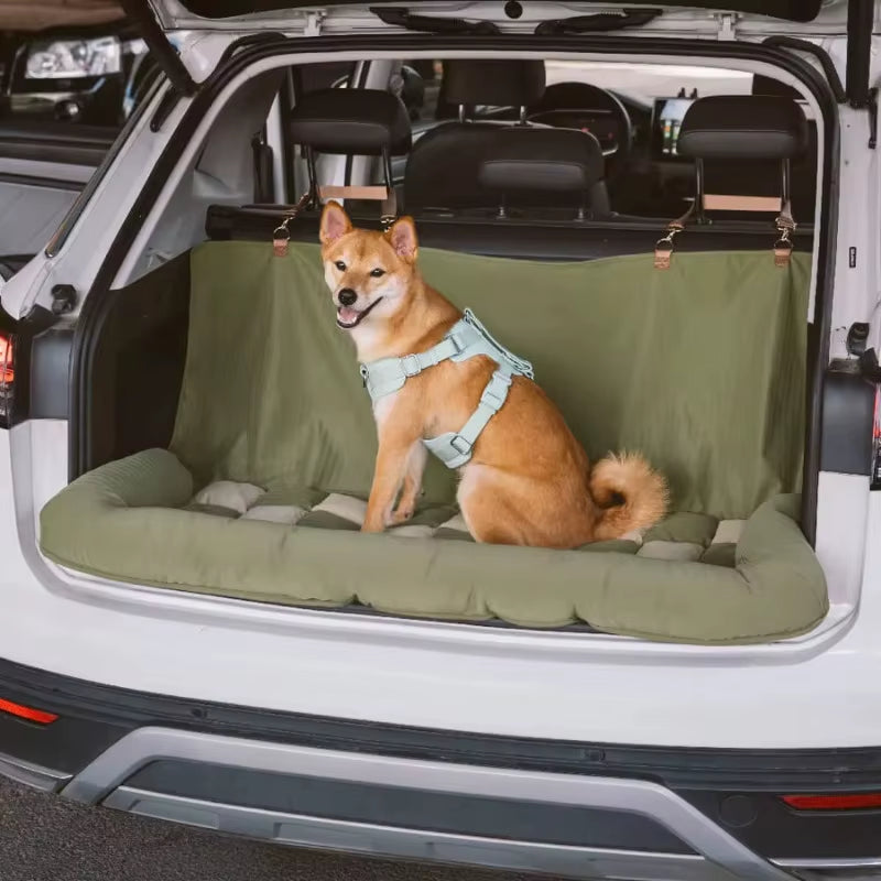 Cama de Lujo para Perros – Asiento Elevador para Auto con Arnés de Seguridad y Diseño Premium