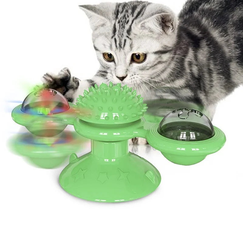 Juguete Interactivo Molino de Viento para Gatos – Antiestrés, Divertido y con Hierba Gatuna