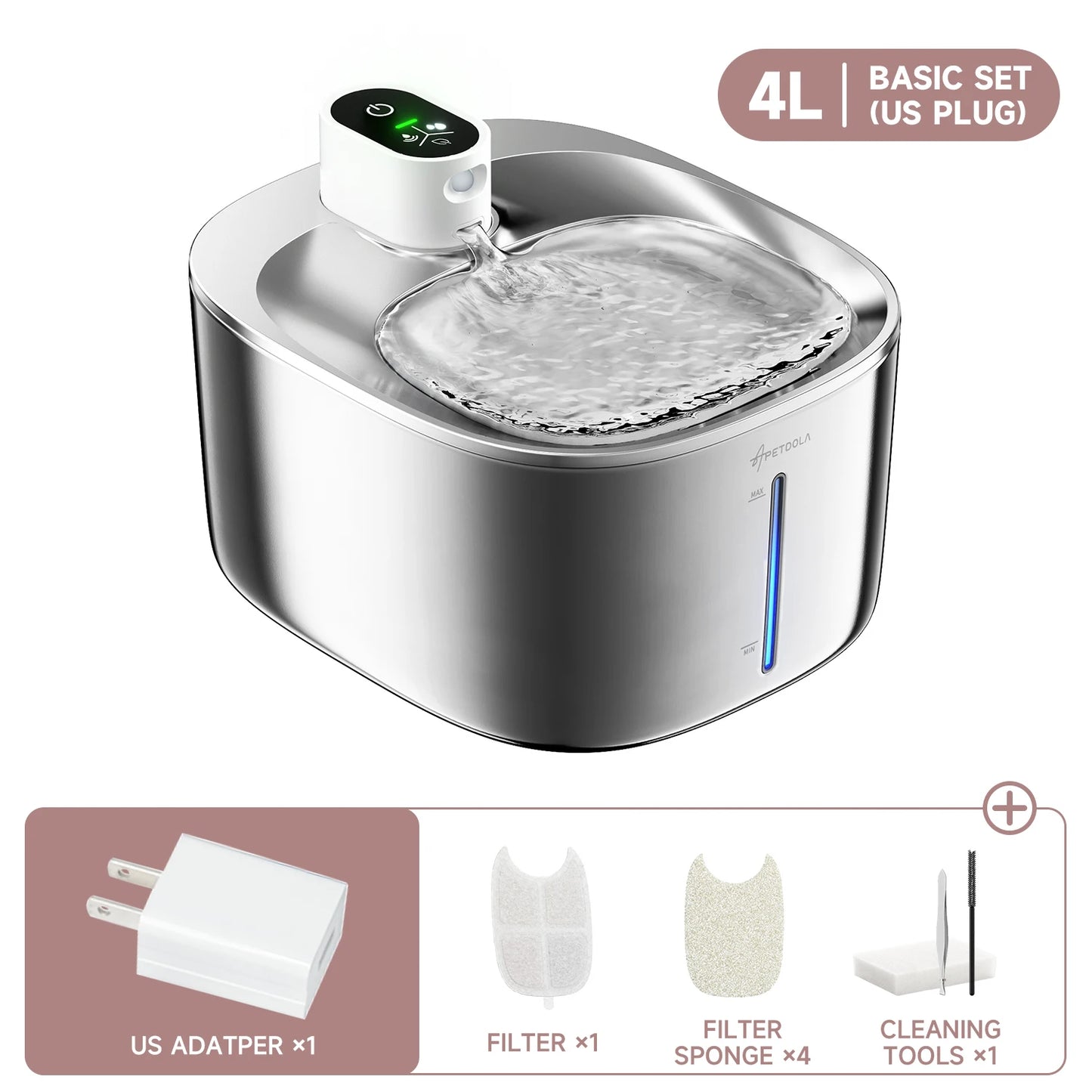 Fuente de Agua Inalámbrica 4L para Gatos 🐱 | Sensor Automático
