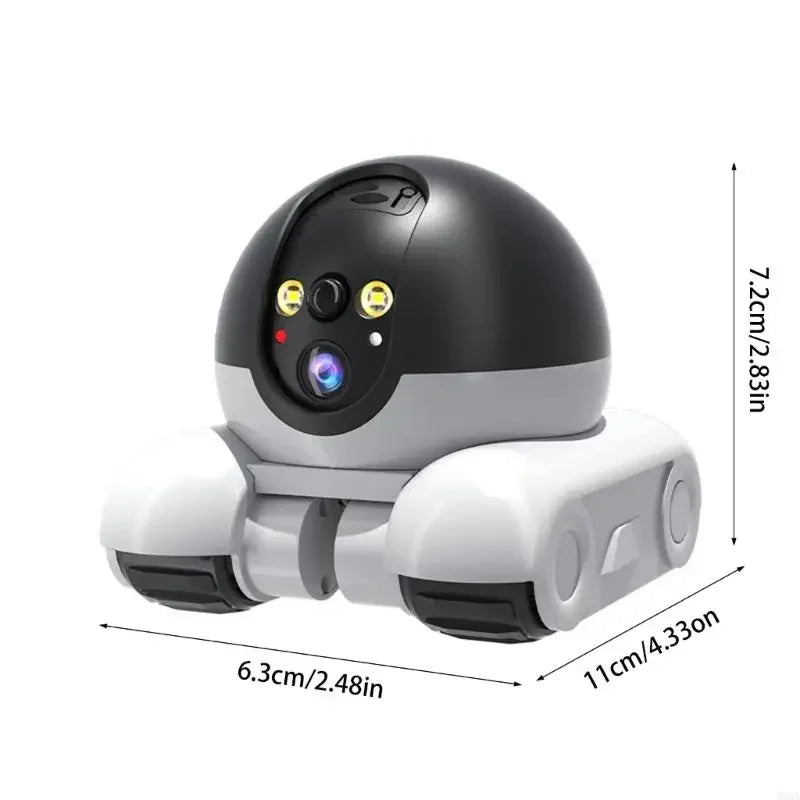 Cámara Robot Inteligente 360° con Movilidad, Audio Bidireccional y Visión Nocturna – Ideal para Mascotas y Seguridad del Hogar