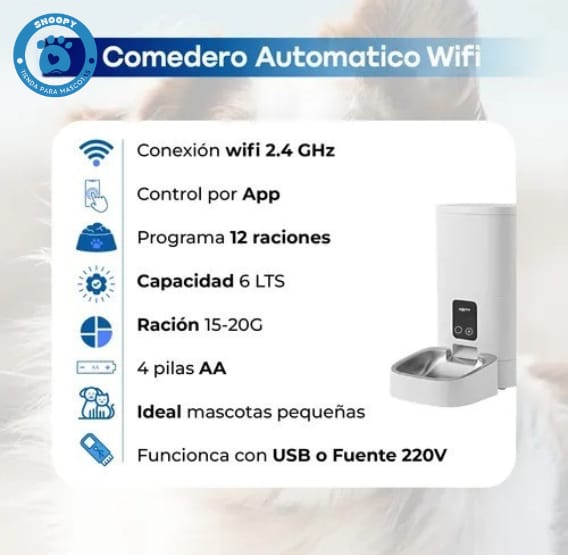 Dispensador Automático de Comida para Mascotas con Control desde App 📱🐾
