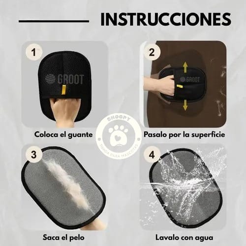 Guante Quita Pelos Groot – Reutilizable y Lavable