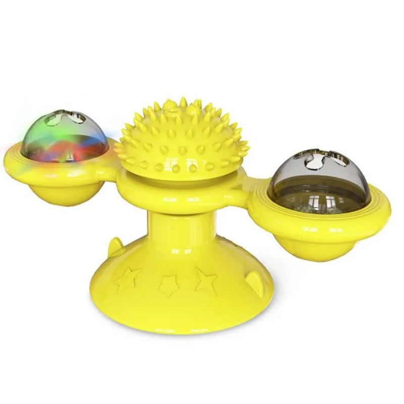 Juguete Interactivo Molino de Viento para Gatos – Antiestrés, Divertido y con Hierba Gatuna