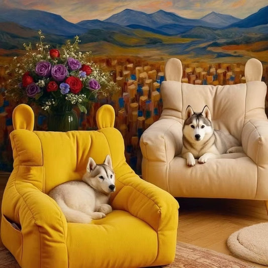 Sofá Cama Premium para Mascotas – Diseño Ultra Acolchonado y Lavable | Ideal para Perros y Gatos/Producto importado