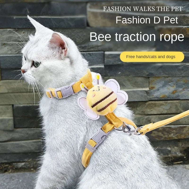 Arnés Ajustable con Correa para Gatos 🐱✨ – Doble Capa, Seguro y Cómodo