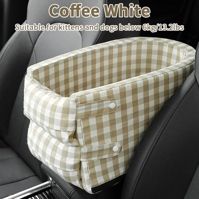 Asiento Portátil para Coche de Mascotas – Antideslizante, Seguro y Cómodo para Perros y Gatos
