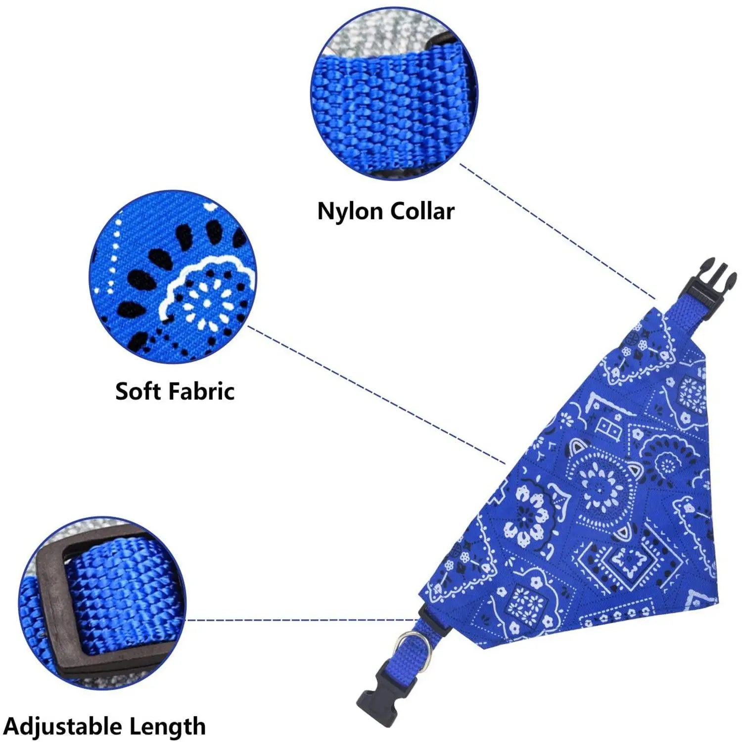 Pañuelo Ajustable para Perros y Gatos 🐾 – Bandana Triangular Lavable y Cómoda