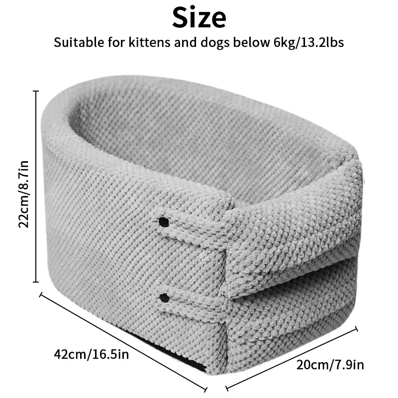 Asiento Portátil para Coche de Mascotas – Antideslizante, Seguro y Cómodo para Perros y Gatos