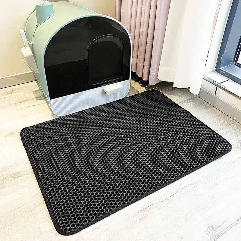 Esterilla de Arena para Gatos de Doble Capa – Antideslizante, Impermeable y Fácil de Limpiar