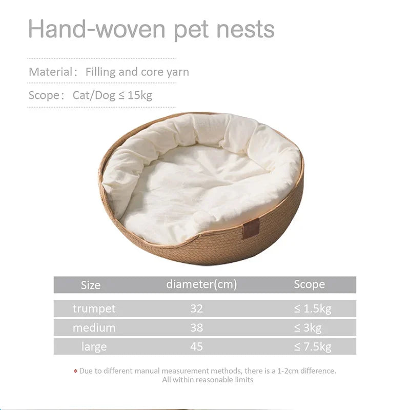 Cama para Mascotas Suave y Confortable – Nido Antideslizante e Impermeable para Perros y Gatos