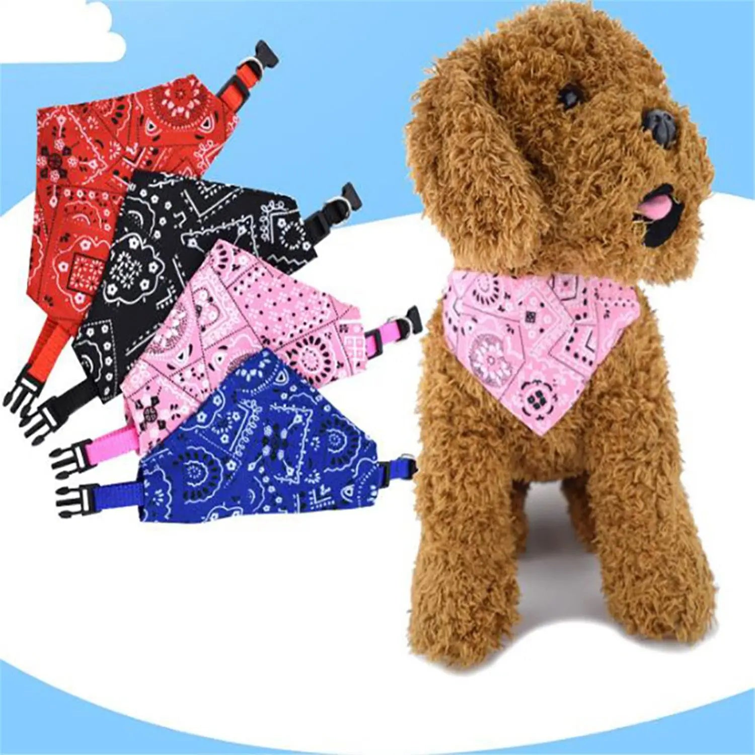 Pañuelo Ajustable para Perros y Gatos 🐾 – Bandana Triangular Lavable y Cómoda