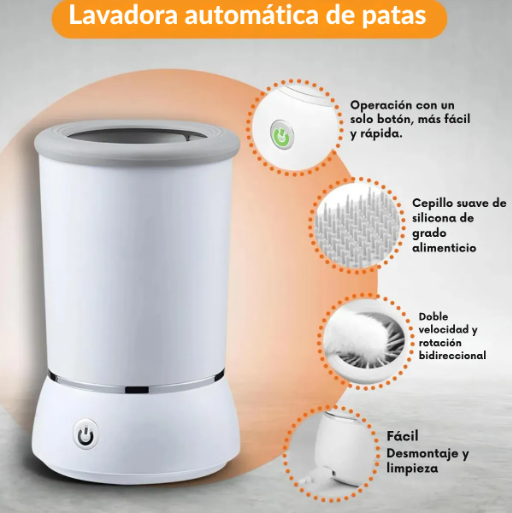 Limpiador Automático de Patas para Perros y Gatos - Recargable USB
