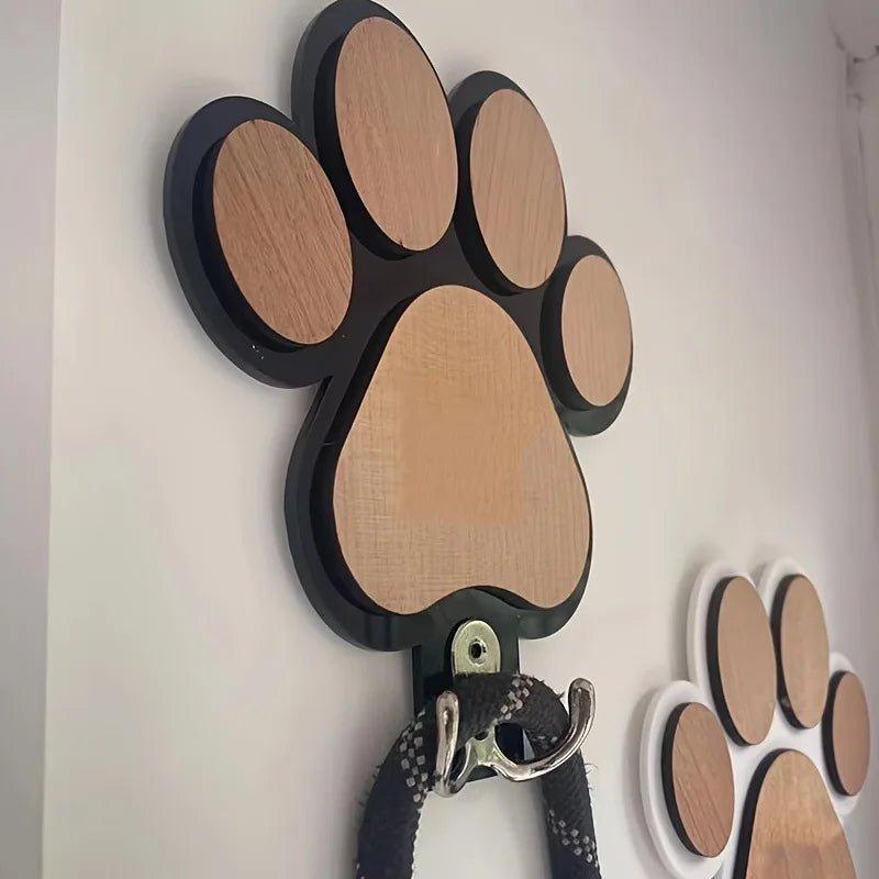 Perchero de Madera con Diseño de Patita – Decorativo y Funcional para Amantes de las Mascotas