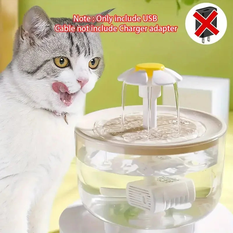 Fuente de Agua Automática Silenciosa para Mascotas 🐾 | Bebedero Eléctrico USB con Filtro Purificador