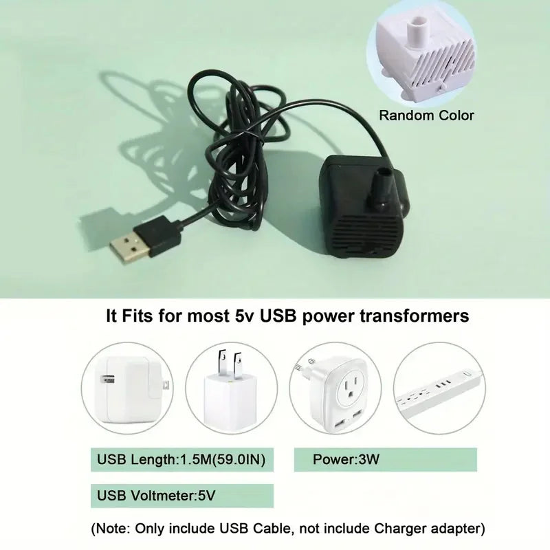 Fuente de Agua Automática Silenciosa para Mascotas 🐾 | Bebedero Eléctrico USB con Filtro Purificador