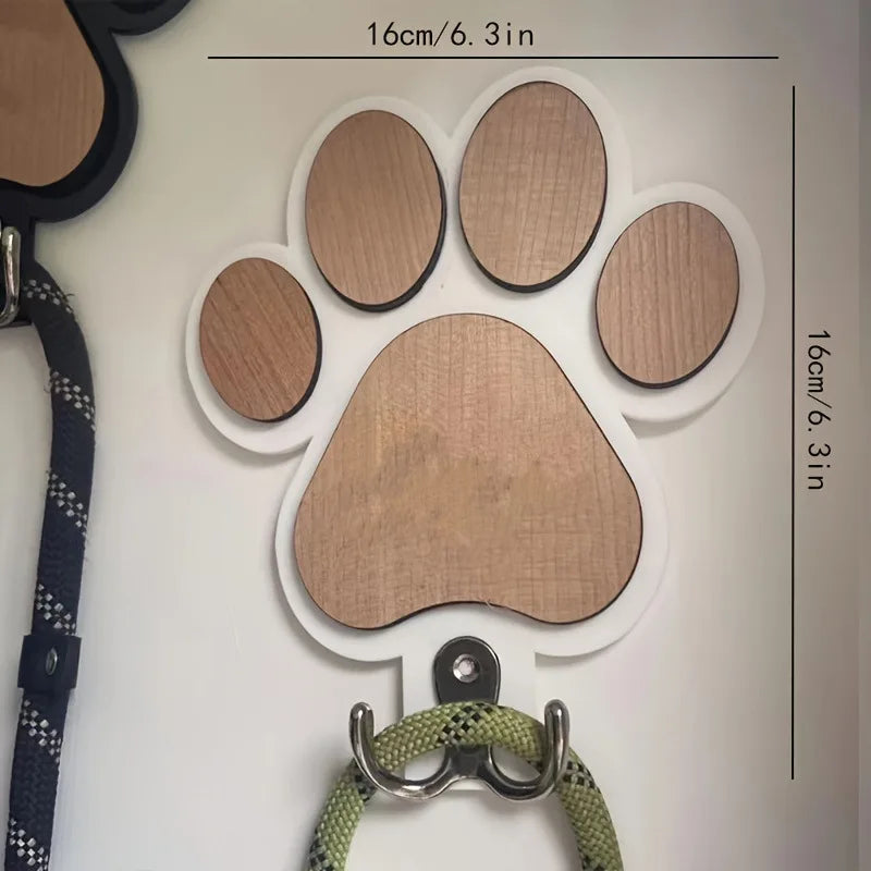 Perchero de Madera con Diseño de Patita – Decorativo y Funcional para Amantes de las Mascotas