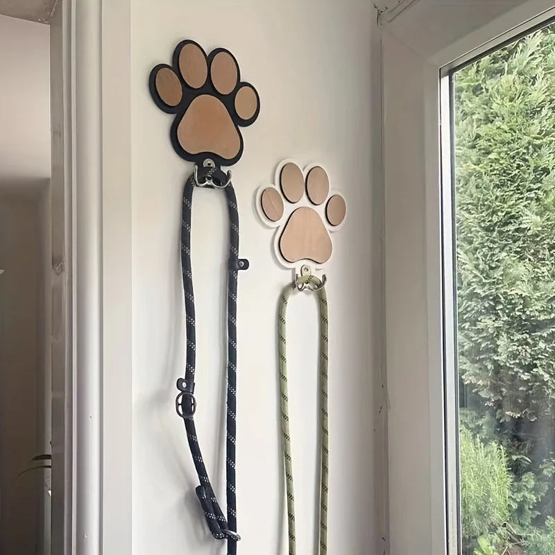 Perchero de Madera con Diseño de Patita – Decorativo y Funcional para Amantes de las Mascotas