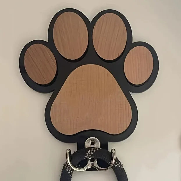 Perchero de Madera con Diseño de Patita – Decorativo y Funcional para Amantes de las Mascotas