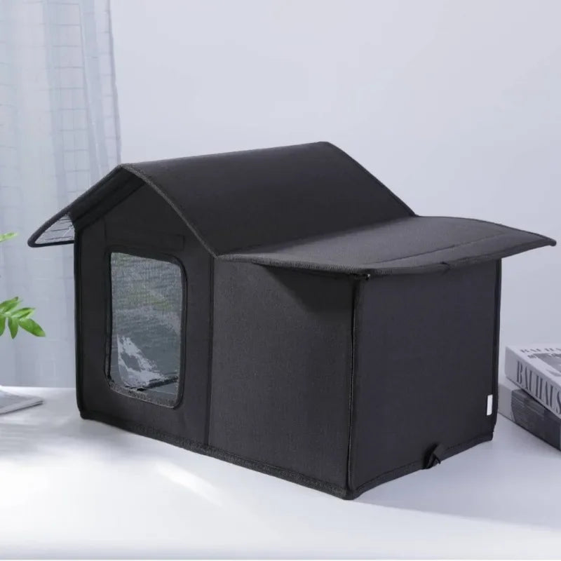 Casa para Gatos al Aire Libre Impermeable con Techo Desmontable – Refugio Térmico para Gatos y Perros Pequeños/Producto Importado