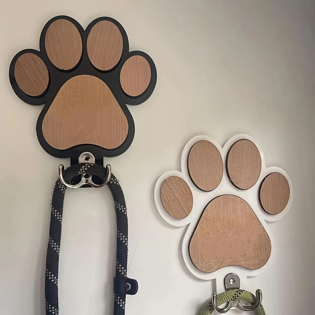 Perchero de Madera con Diseño de Patita – Decorativo y Funcional para Amantes de las Mascotas