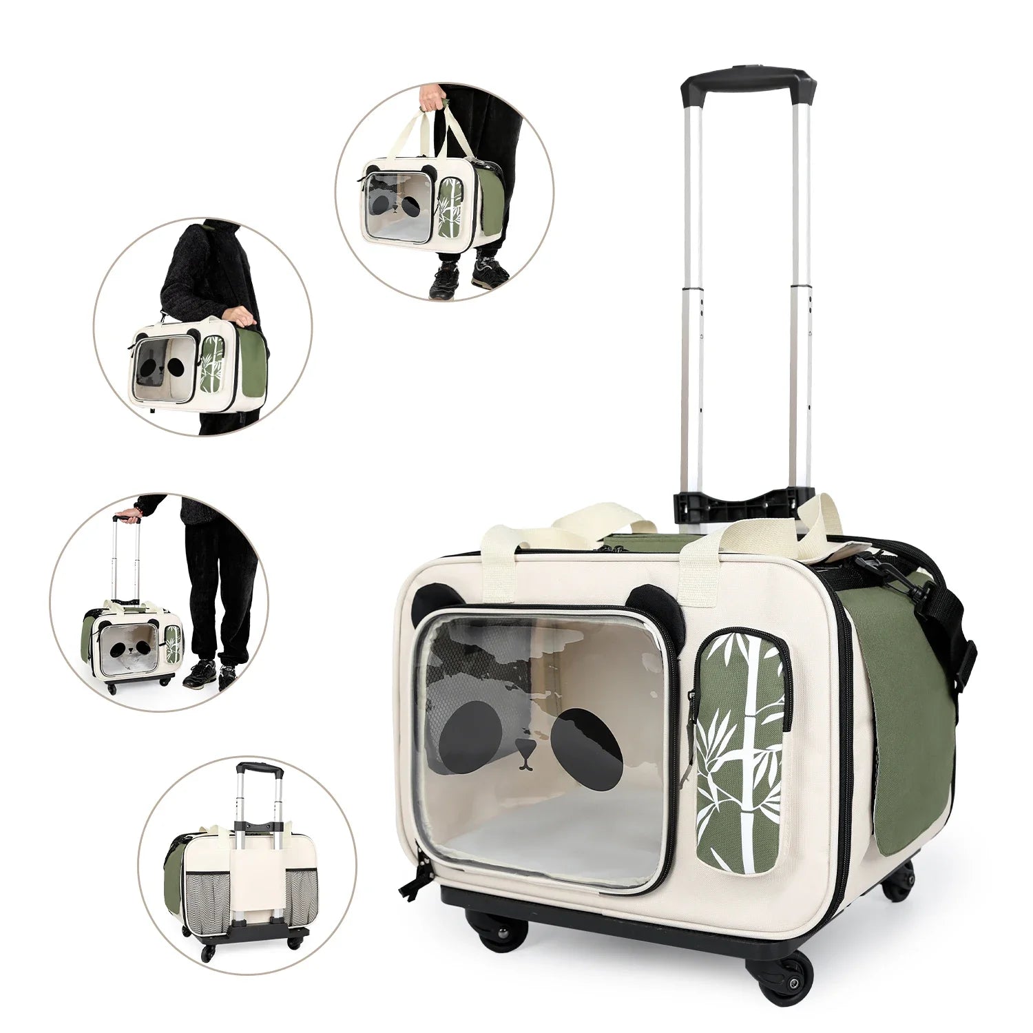 Cochecito Plegable para Mascotas con 4 Ruedas Universales – Transportadora Portátil para Perros y Gatos Pequeños/Producto Internacional