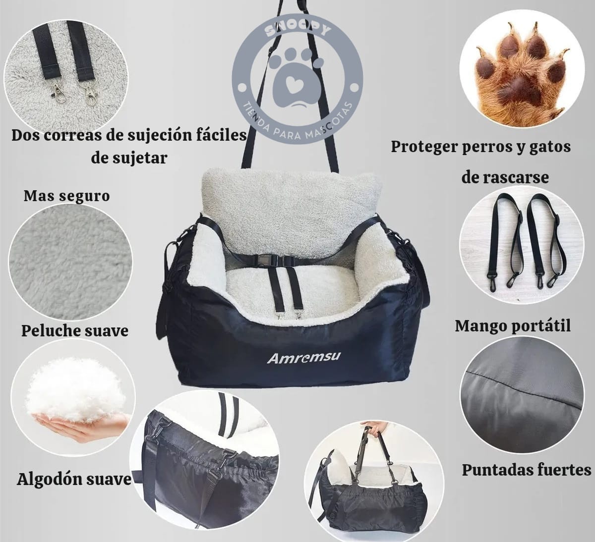 Butaca Transportadora y Cama 2 en 1 para Mascotas – Producto Internacional