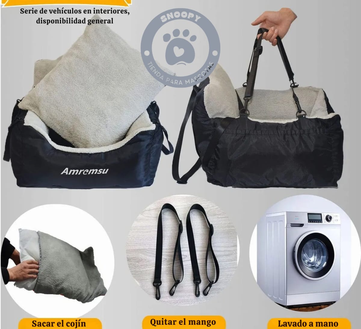 Butaca Transportadora y Cama 2 en 1 para Mascotas – Producto Internacional