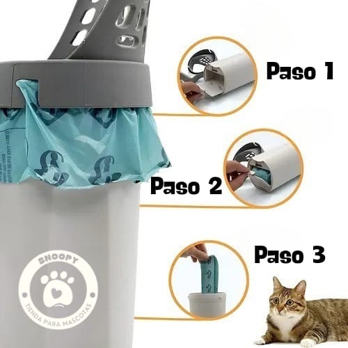 Pala Recolectora de Arena con Bolsas Desechables para Mascotas