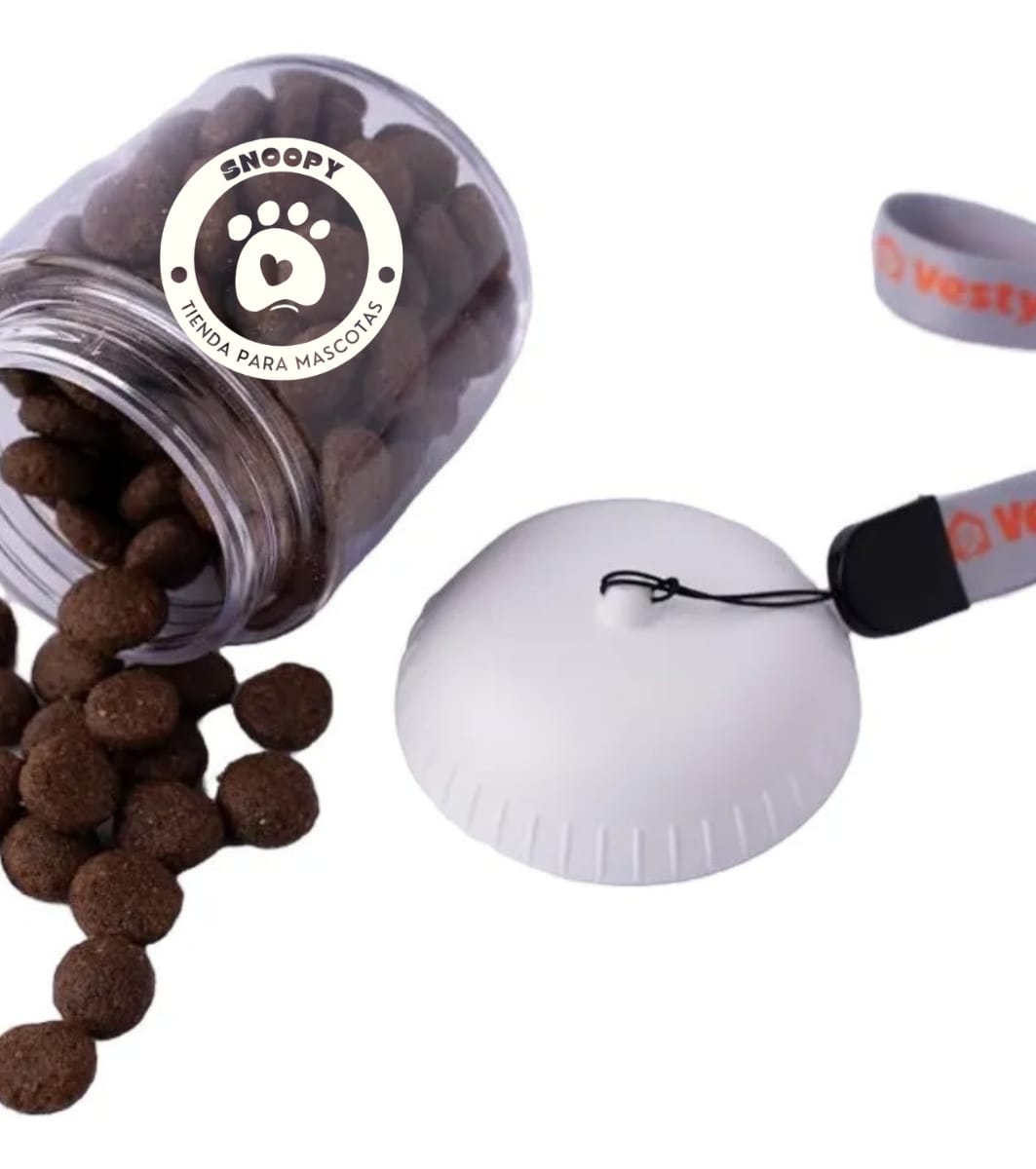 Botella Portátil 3 en 1 para Mascotas – Agua, Comedero y Bolsas Desechables