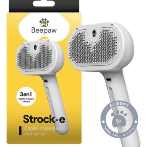 Cepillo Masajeador 3 en 1 con Spray Beepaw – Cepilla, Masajea y Limpia