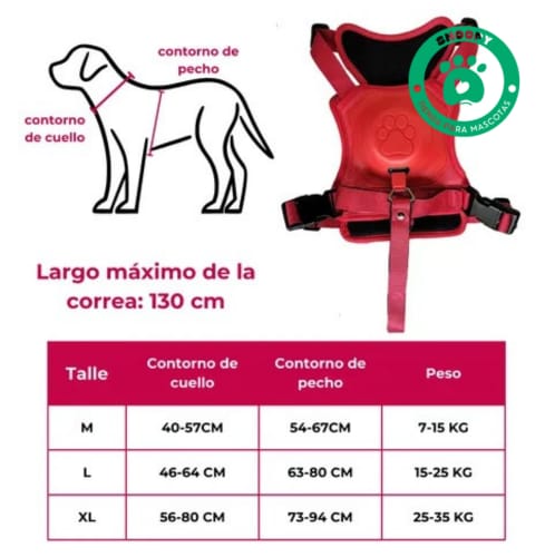 Arnés Anti-Tirones con Correa Extensible – Ajustable y Seguro para Perros
