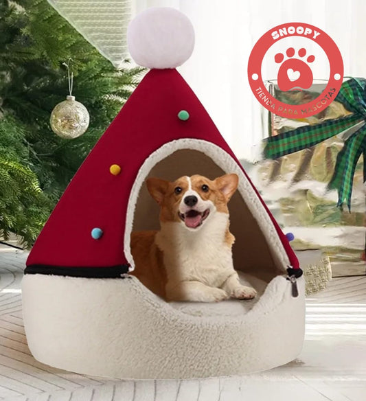 Cucha Navideña para Perros y Gatos – Súper Suave, Acolchada/Producto Internacional