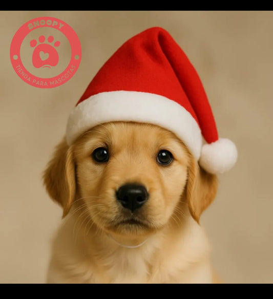 Gorro Navideño para Mascotas – Suave, Ajustable y Súper Festivo