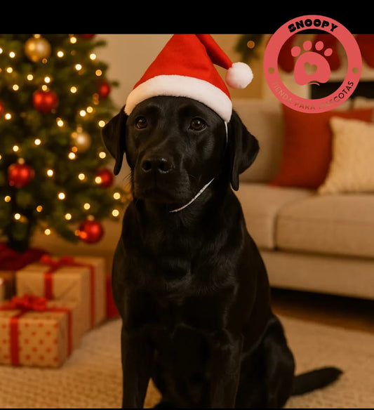 Gorro Navideño para Mascotas – Suave, Ajustable y Súper Festivo