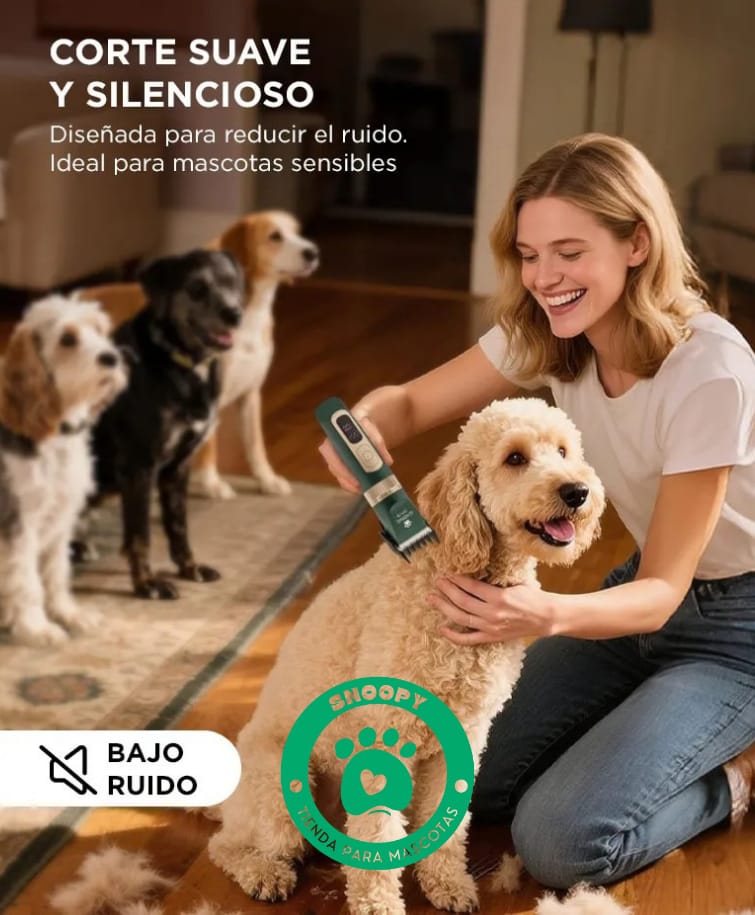 Máquina Cortapelo Profesional para Mascotas Gadnic CP170 – Silenciosa, Inalámbrica, Pantalla LCD + Kit Completo de Grooming