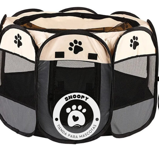 Corralito Plegable para Mascotas Snoopy – Parque Portátil para Perros y Gatos