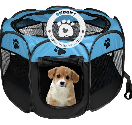 Corralito Plegable para Mascotas Snoopy – Parque Portátil para Perros y Gatos