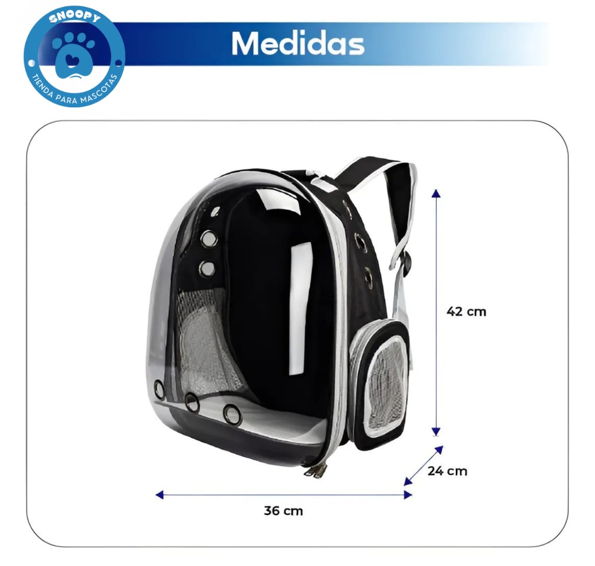 Mochila Transportadora para Mascotas – Comodidad y Seguridad para Perros y Gatos