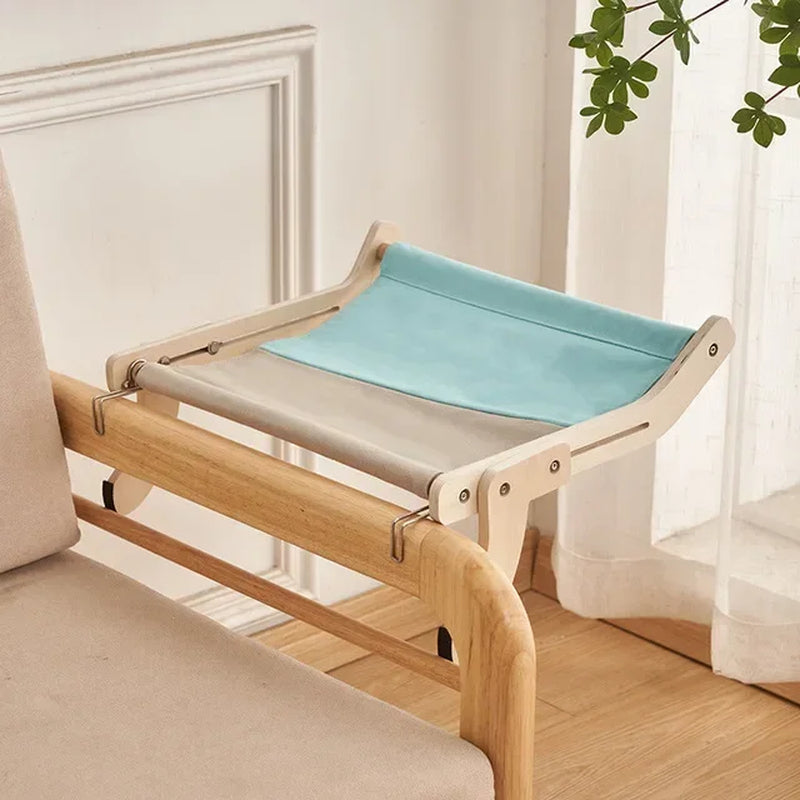 Cama Colgante para Gatos – Ventana de Madera con Lona Resistente y Lavable 🐾
