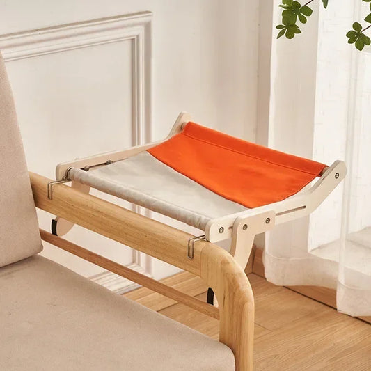 Cama Colgante para Gatos – Ventana de Madera con Lona Resistente y Lavable 🐾