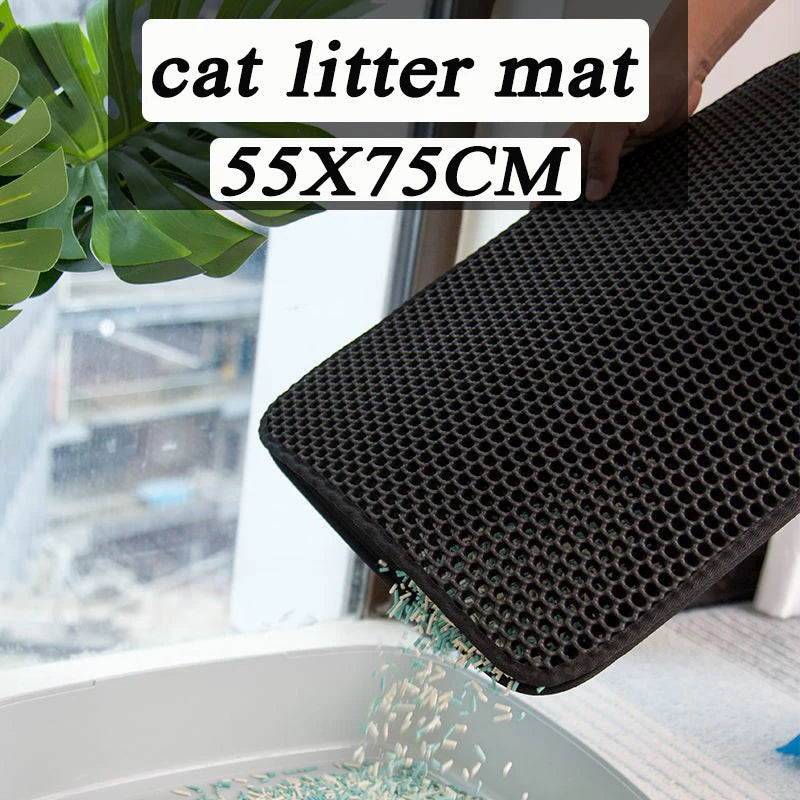 Esterilla de Arena para Gatos de Doble Capa – Antideslizante, Impermeable y Fácil de Limpiar