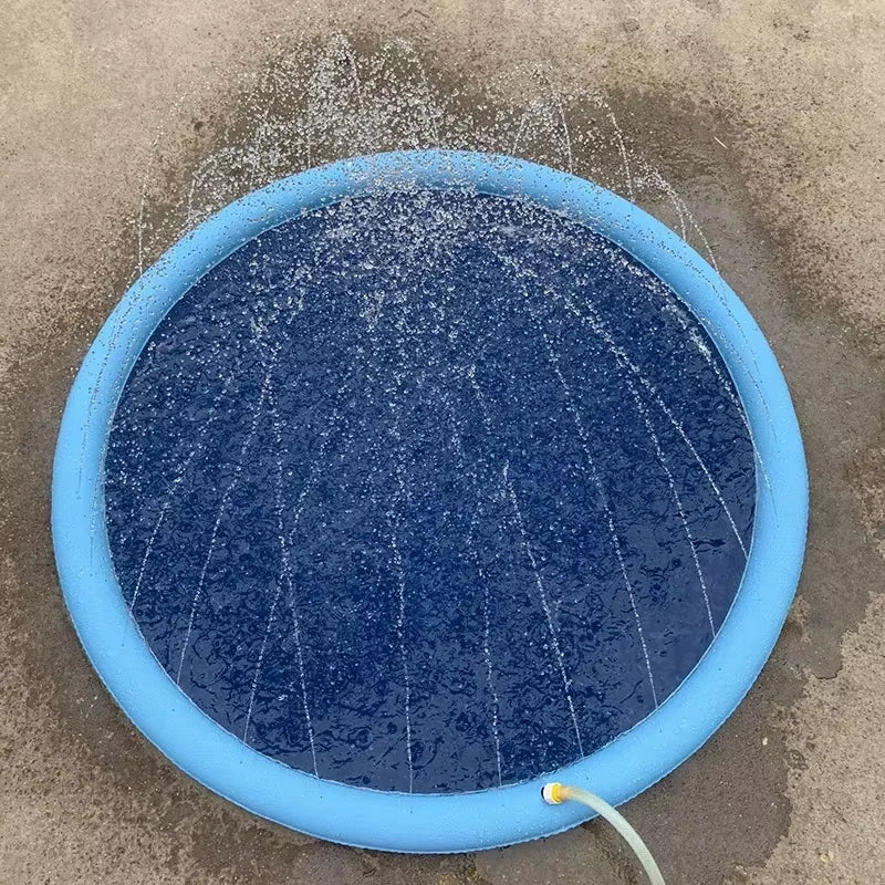 Piscina Rociadora para Perros 🐶💦 – Alfombra de Agua Interactiva 170 cm