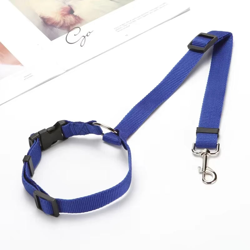 Cinturón de Seguridad Ajustable para Perros y Gatos 🐾 | Viajes Seguros en Auto