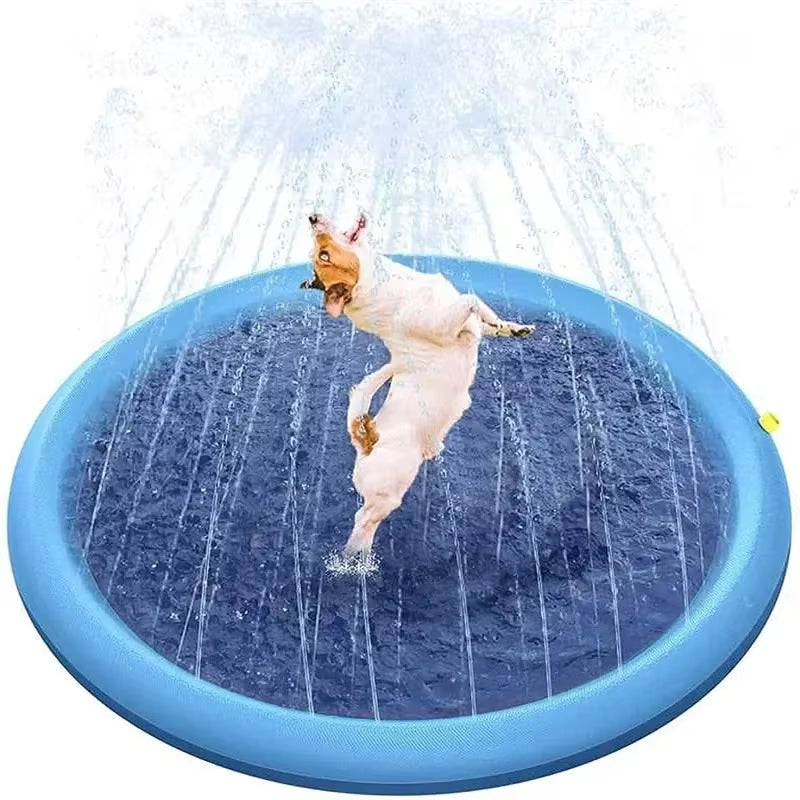 Piscina Rociadora para Perros 🐶💦 – Alfombra de Agua Interactiva 170 cm